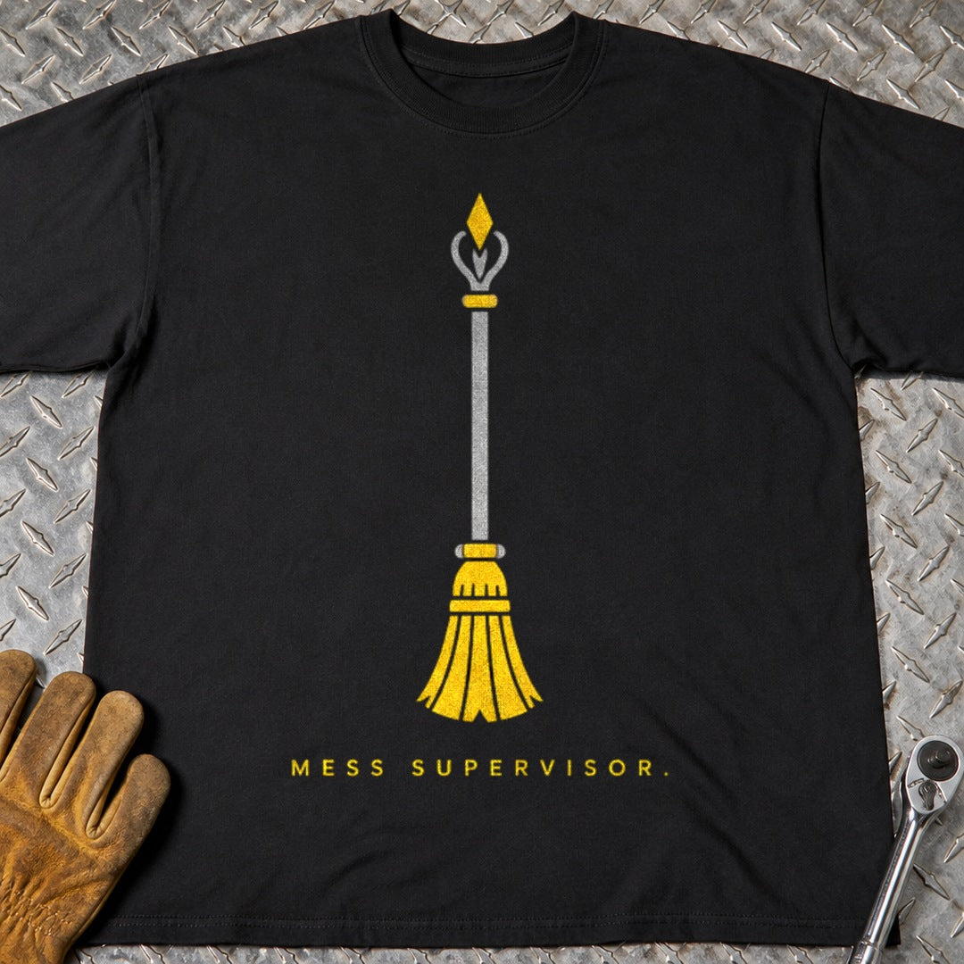 Mess Supervisor t-shirt flat lay