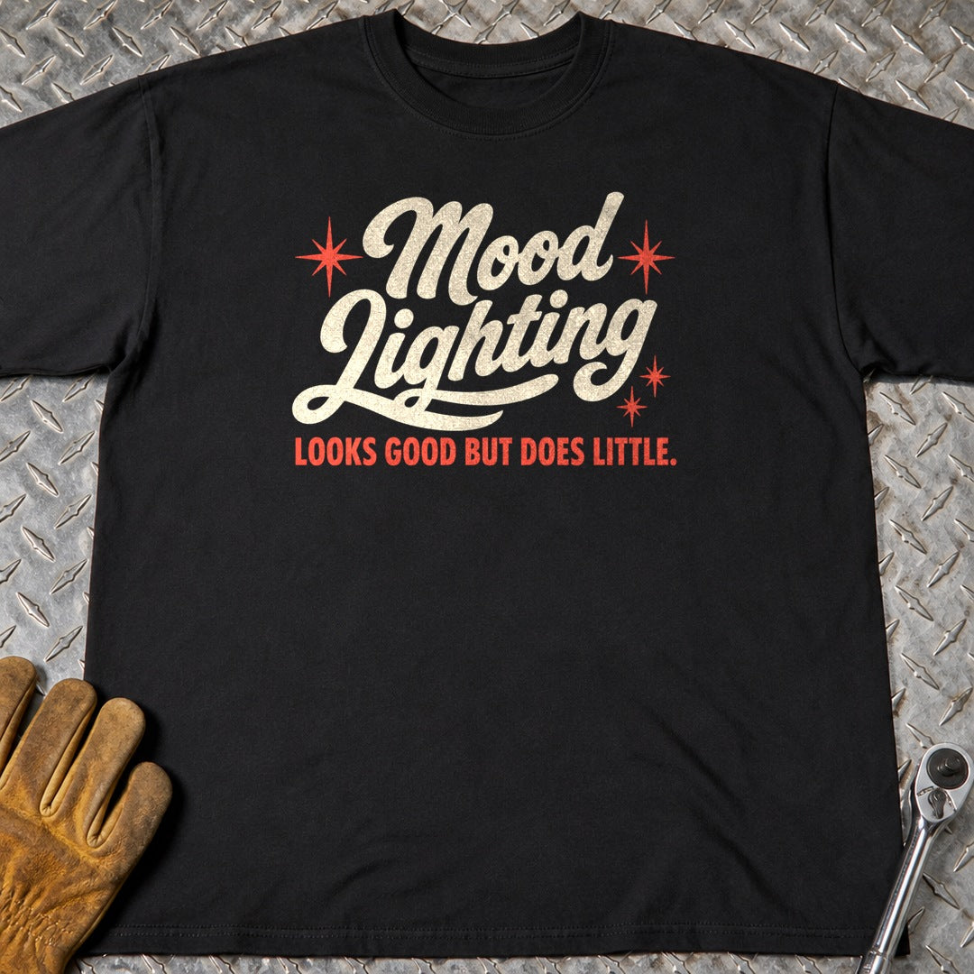 Mood Lighting t-shirt flat lay
