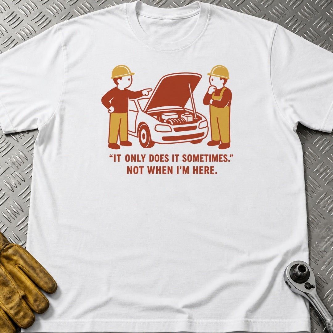 Only Sometimes t-shirt flat lay