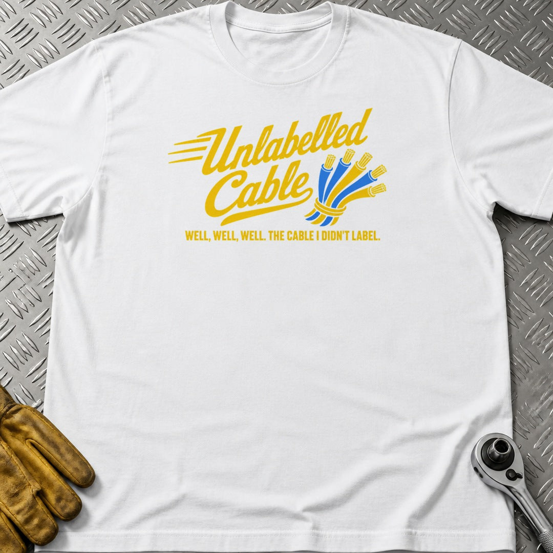 Unlabelled Cable t-shirt flat lay