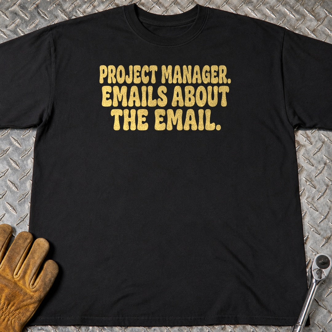 Email About Email t-shirt flat lay