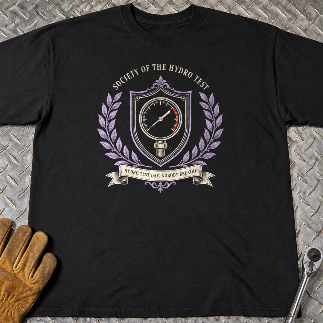 Hydro Test t-shirt flat lay