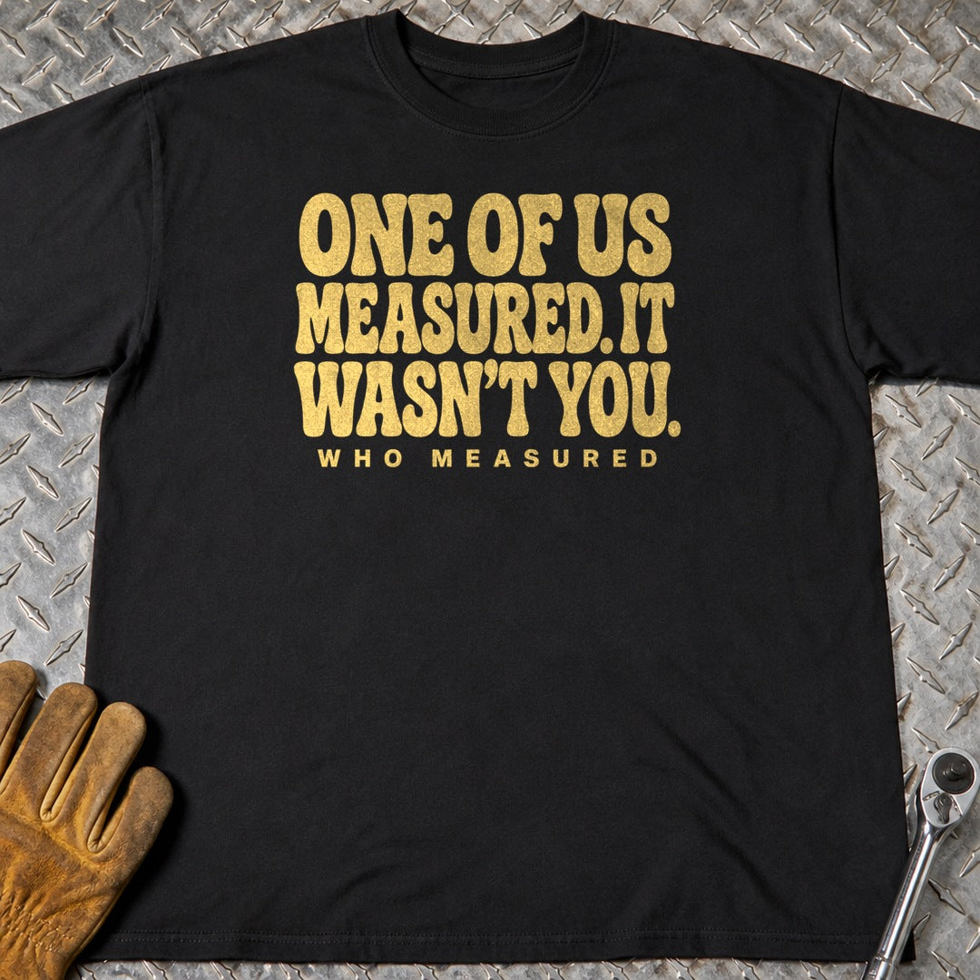 Who Measured t-shirt flat lay