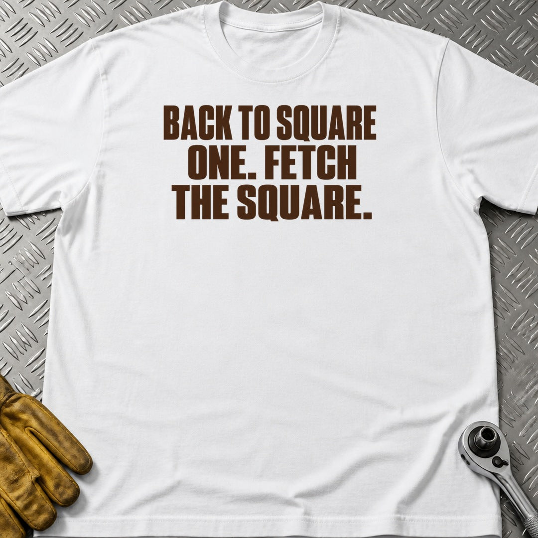 Fetch The Square t-shirt flat lay