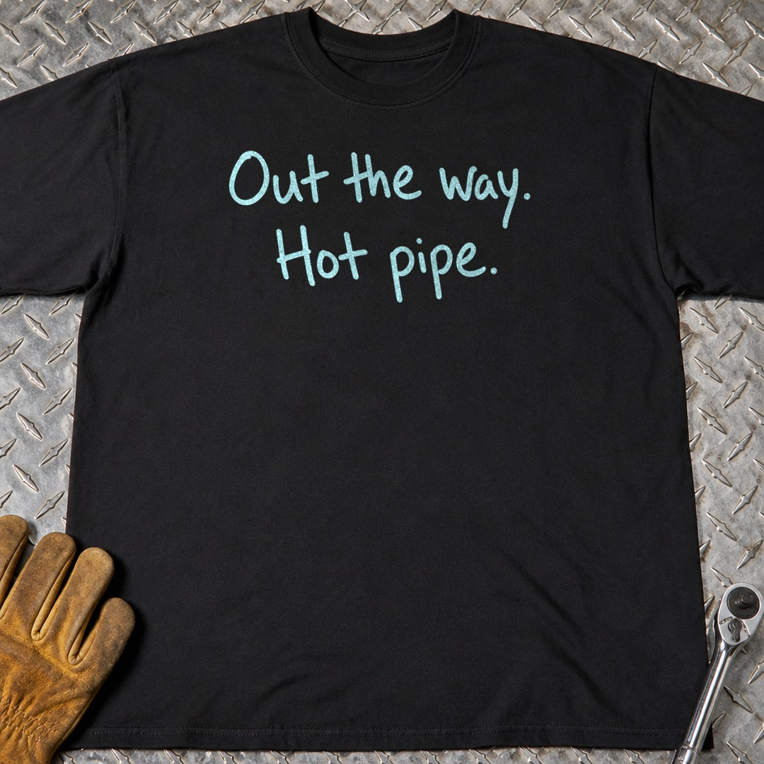 Hot Pipe t-shirt flat lay