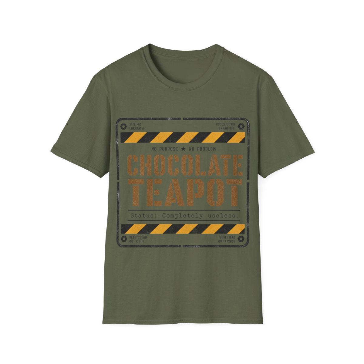 Chocolate Teapot T-shirt in Military Green