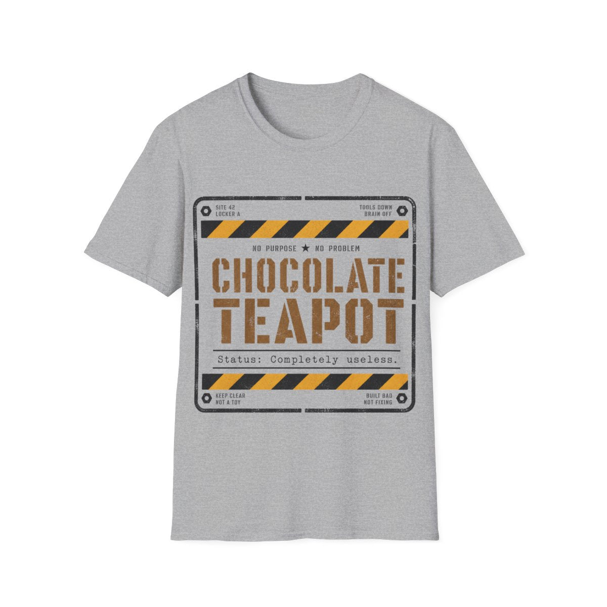 Chocolate Teapot T-shirt in Sport Grey