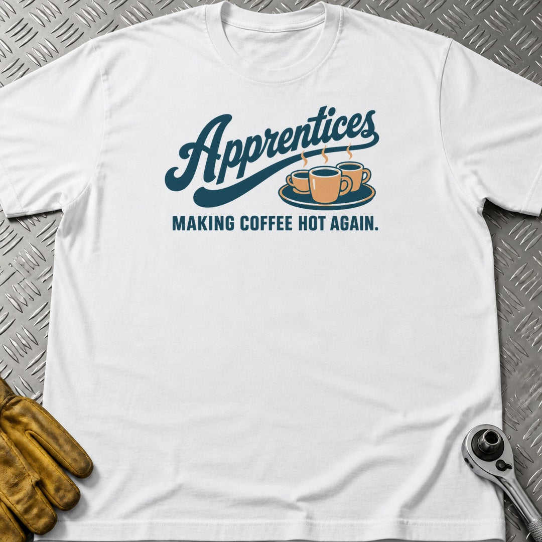 Apprentices t-shirt flat lay
