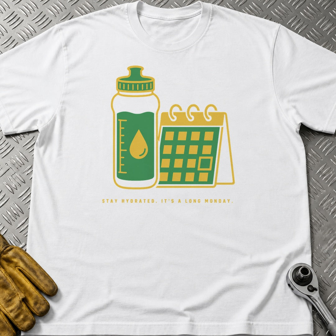 Long Monday t-shirt flat lay