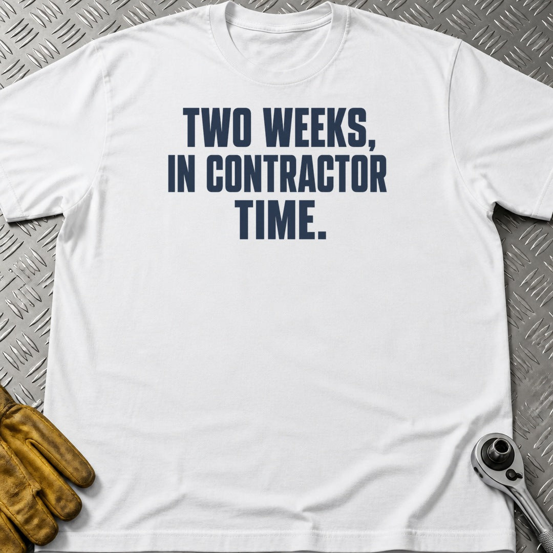 Contractor Time t-shirt flat lay