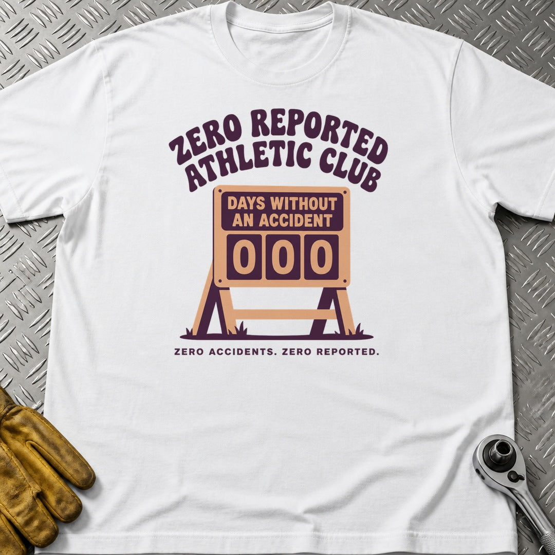 Zero Reported t-shirt flat lay
