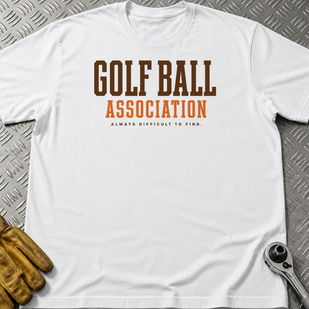 Golf Ball t-shirt flat lay