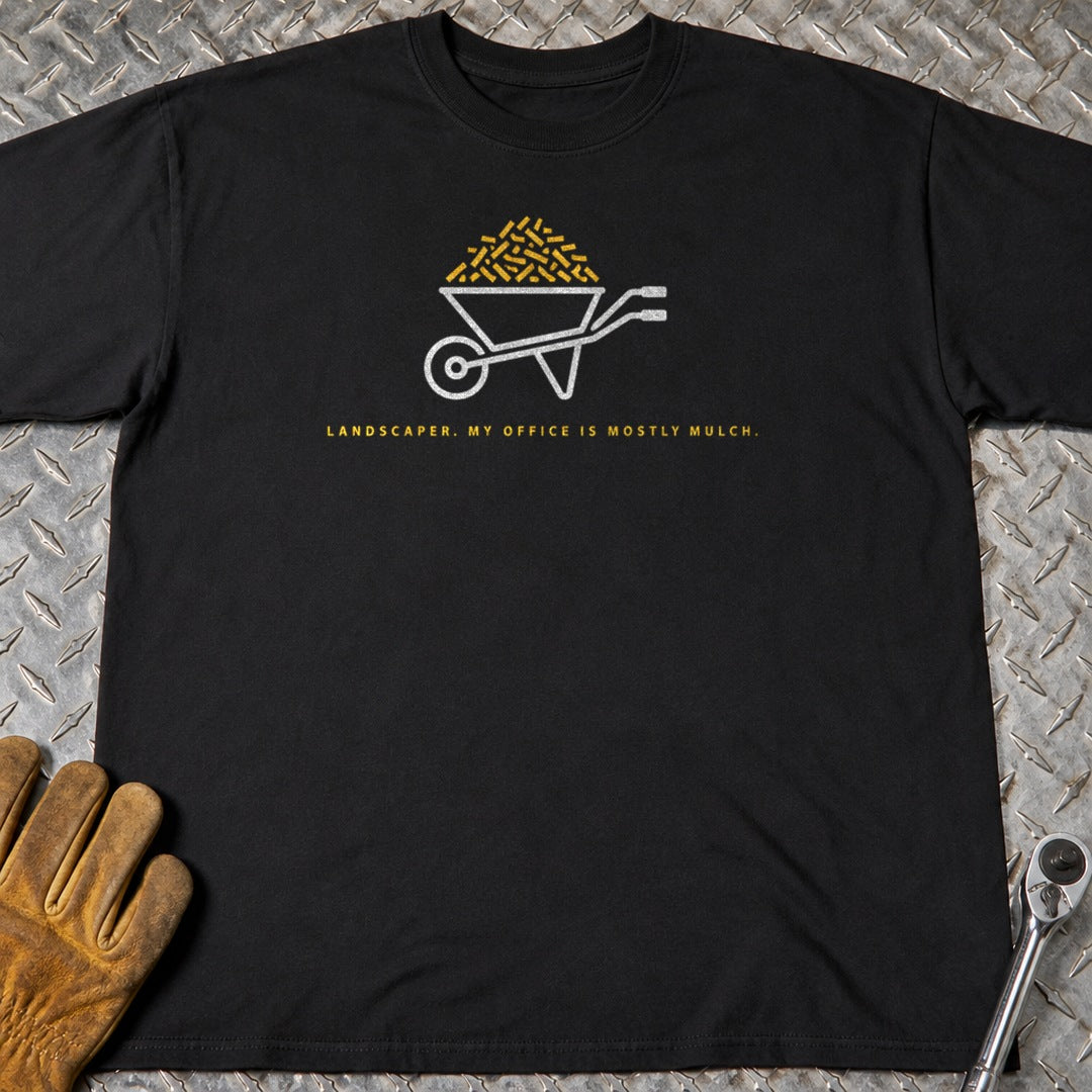 Mulch Office t-shirt flat lay