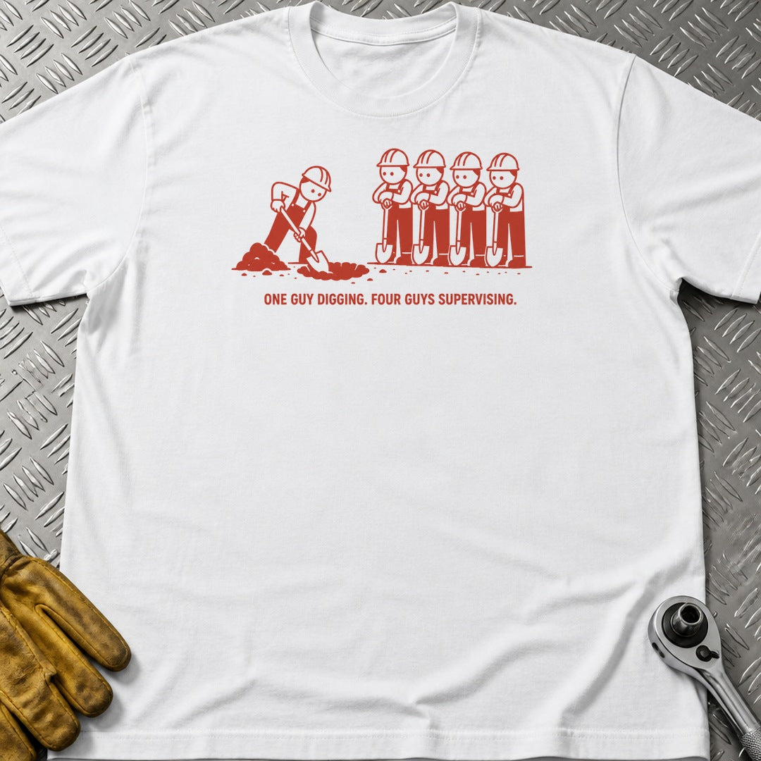 One Digging t-shirt flat lay