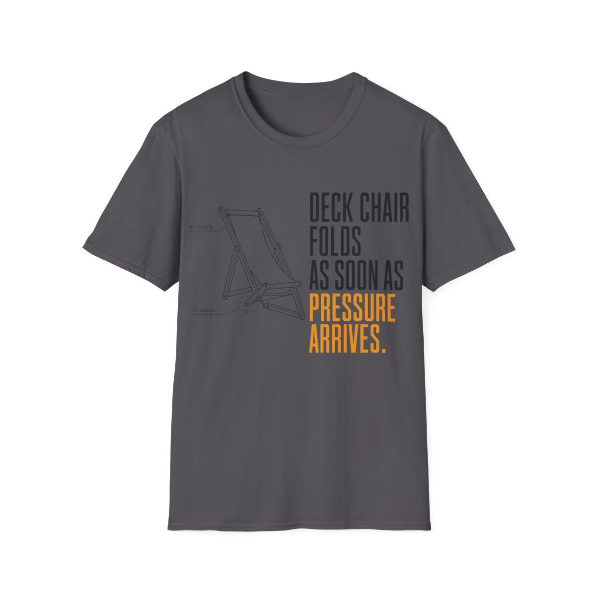 Deck Chair T-shirt in Charcoal