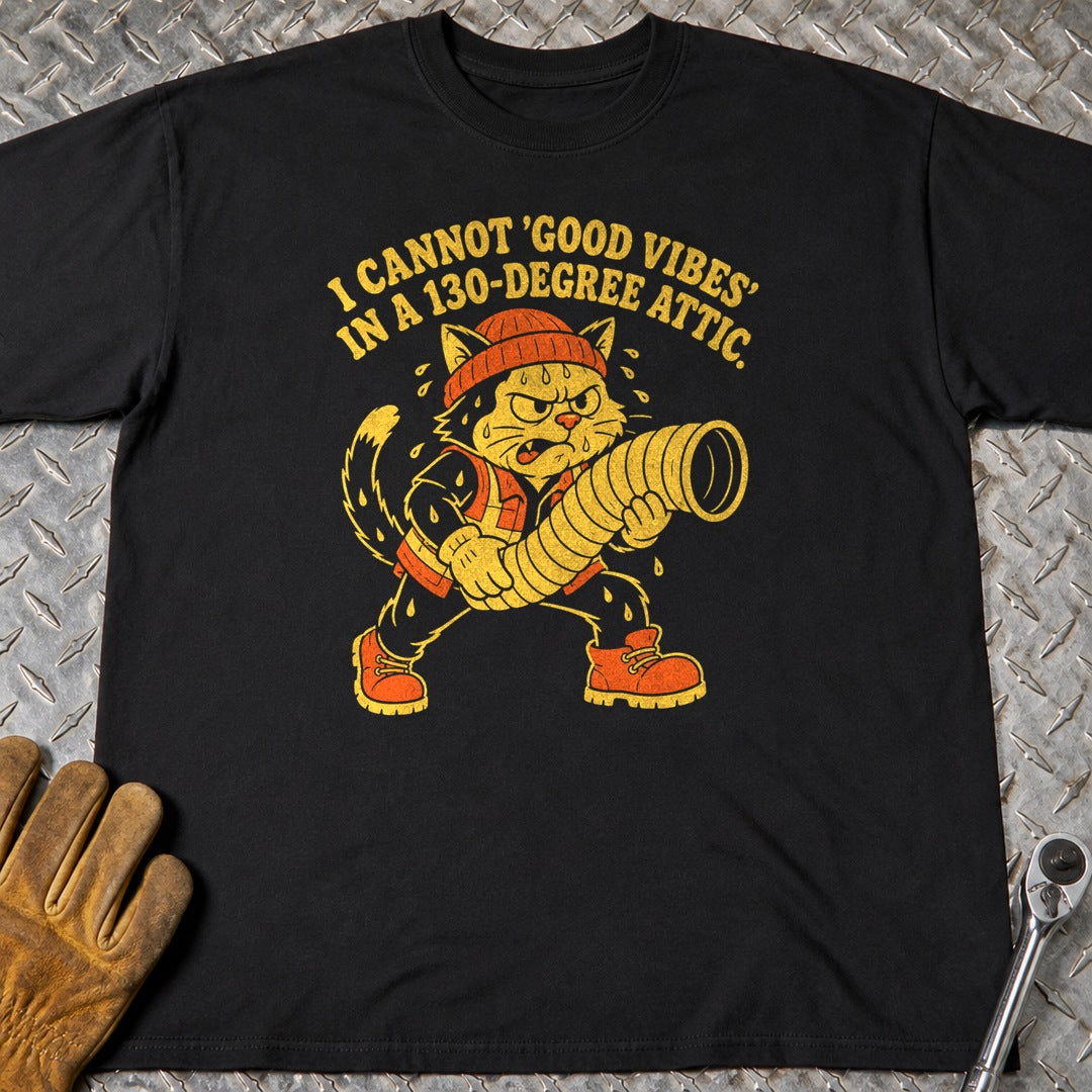 Attic Vibes t-shirt flat lay