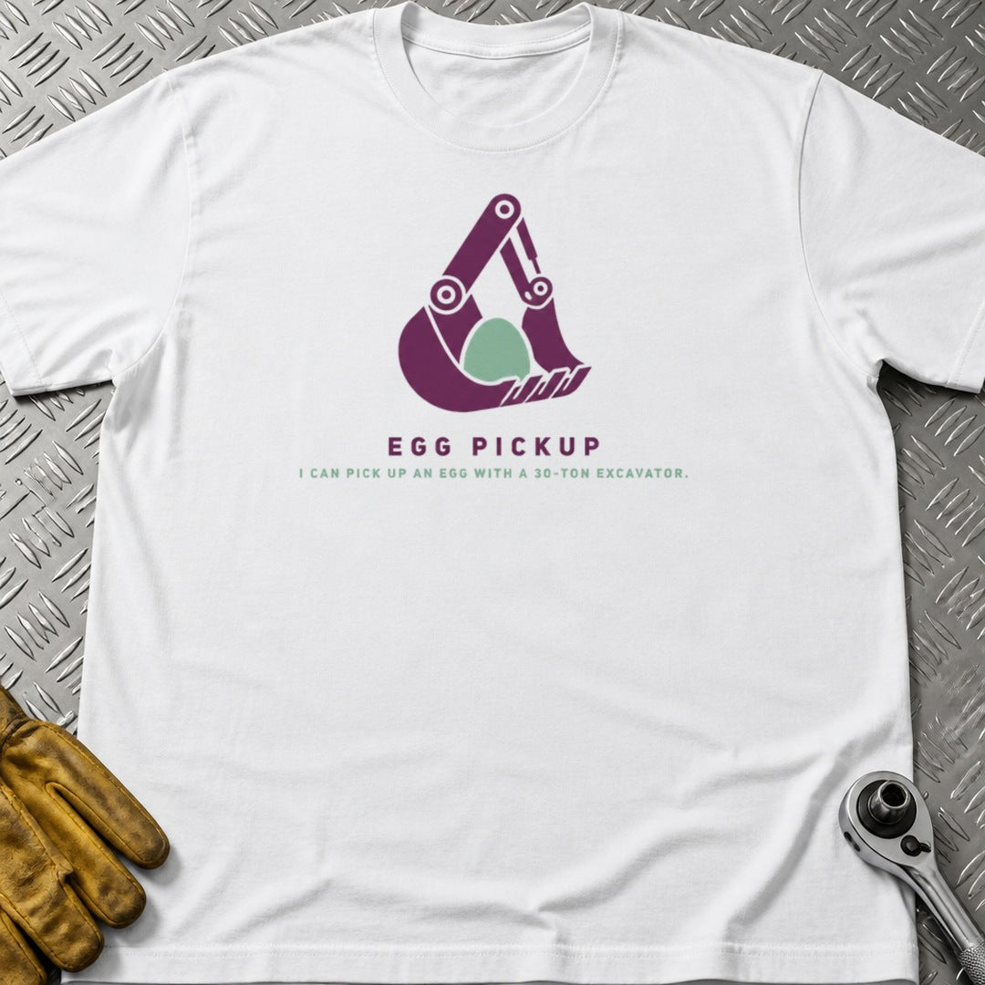 Egg Pickup t-shirt flat lay