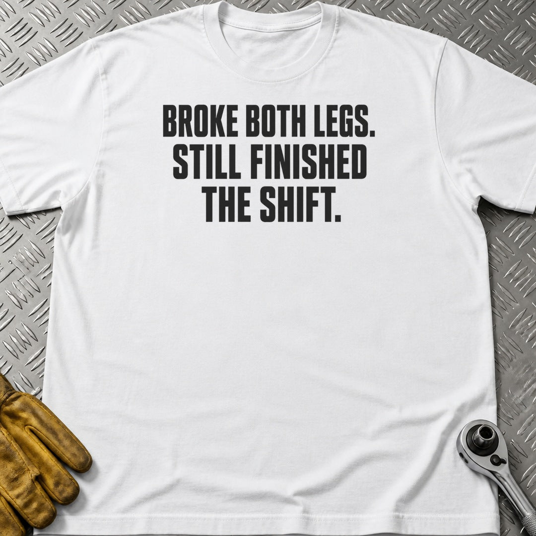 Still Finished t-shirt flat lay