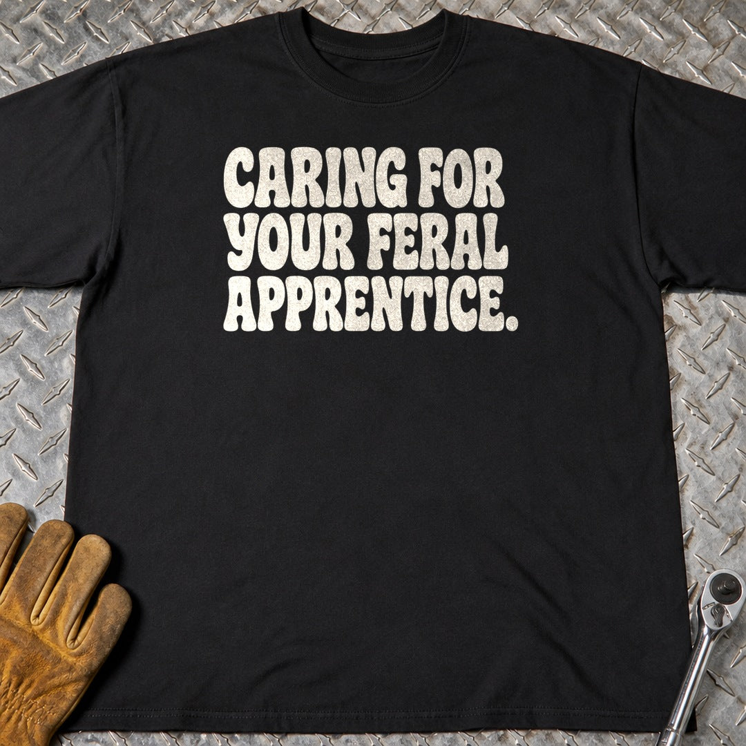 Feral Apprentice t-shirt flat lay