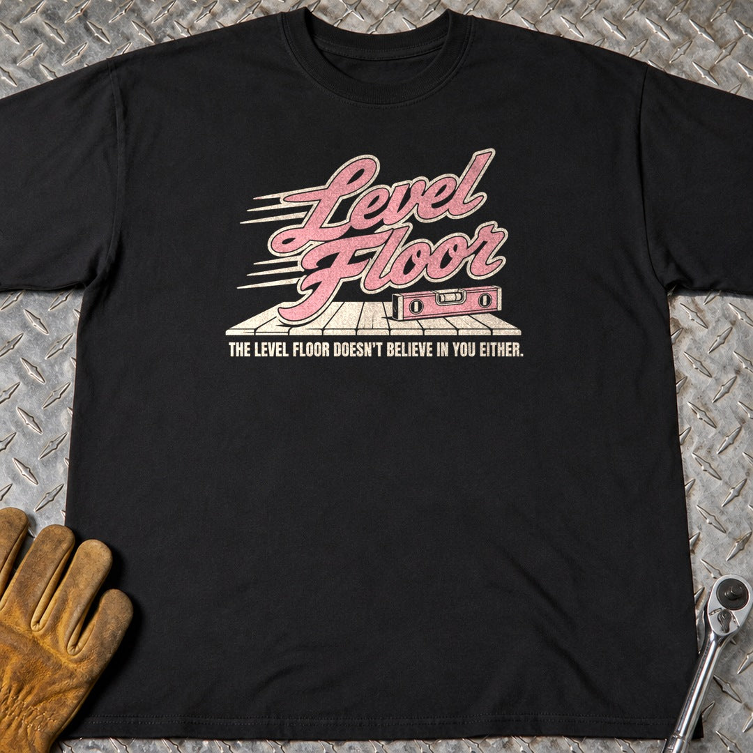 Level Floor t-shirt flat lay