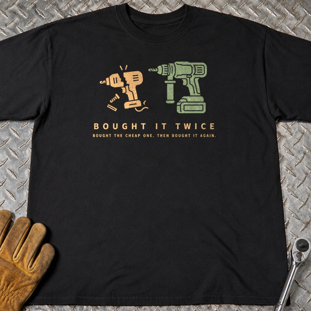 Bought It Twice t-shirt flat lay