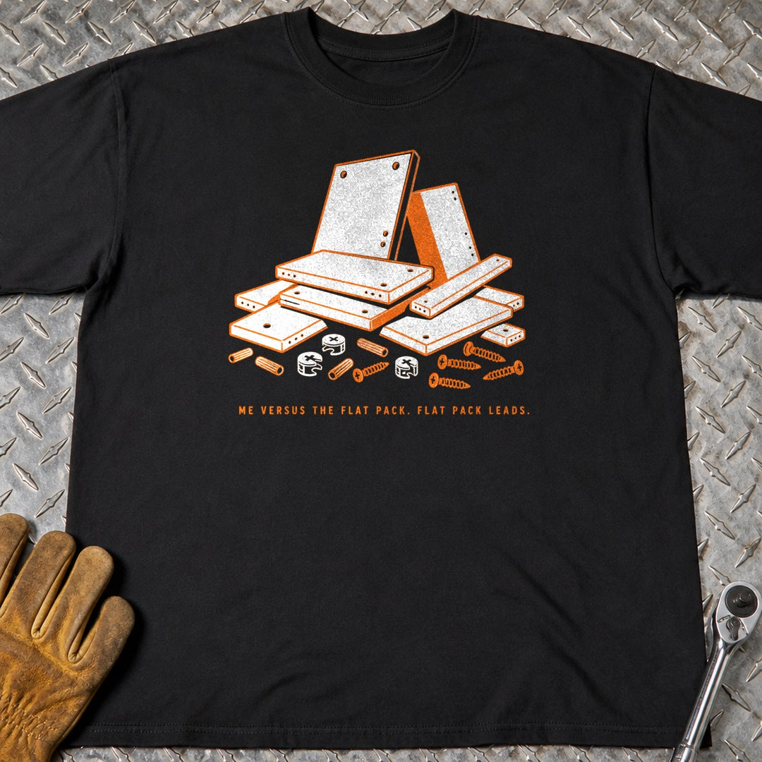Flat Pack Leads t-shirt flat lay