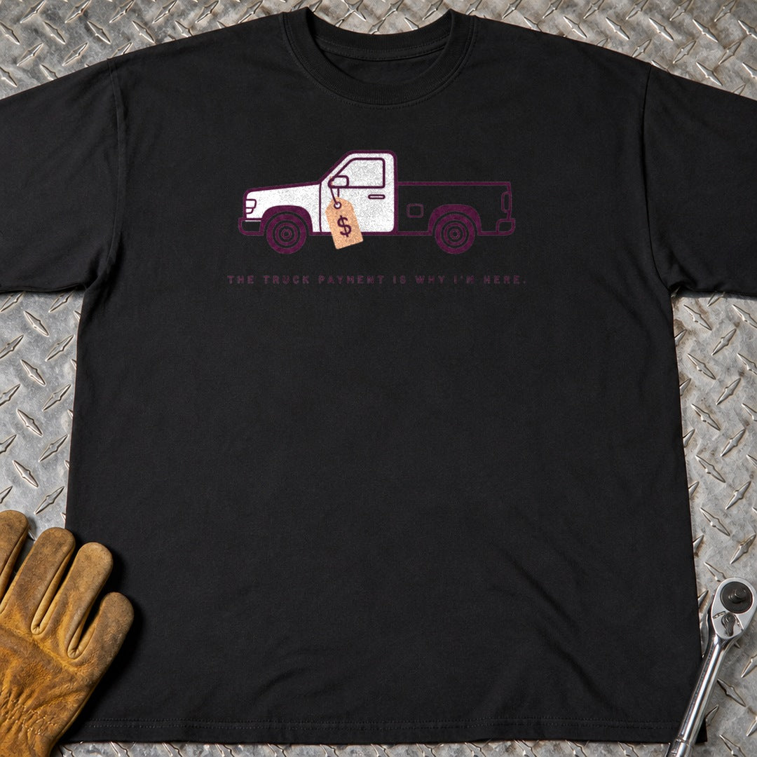 Truck Payment t-shirt flat lay