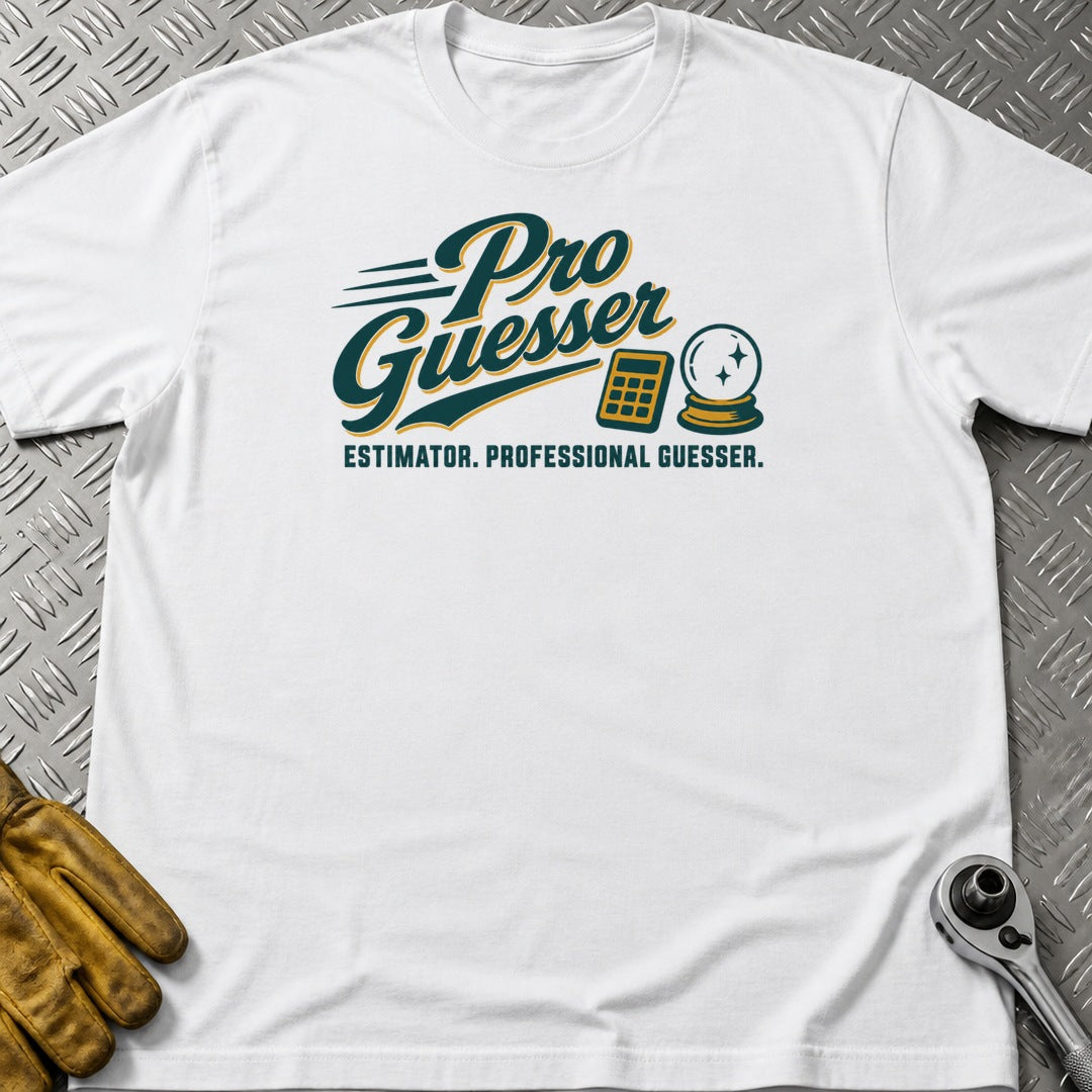 Pro Guesser t-shirt flat lay
