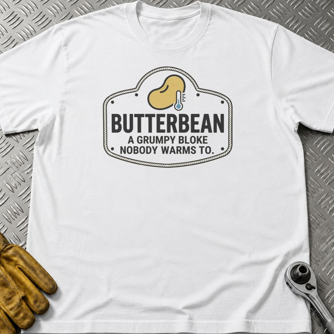 Butter Bean t-shirt flat lay