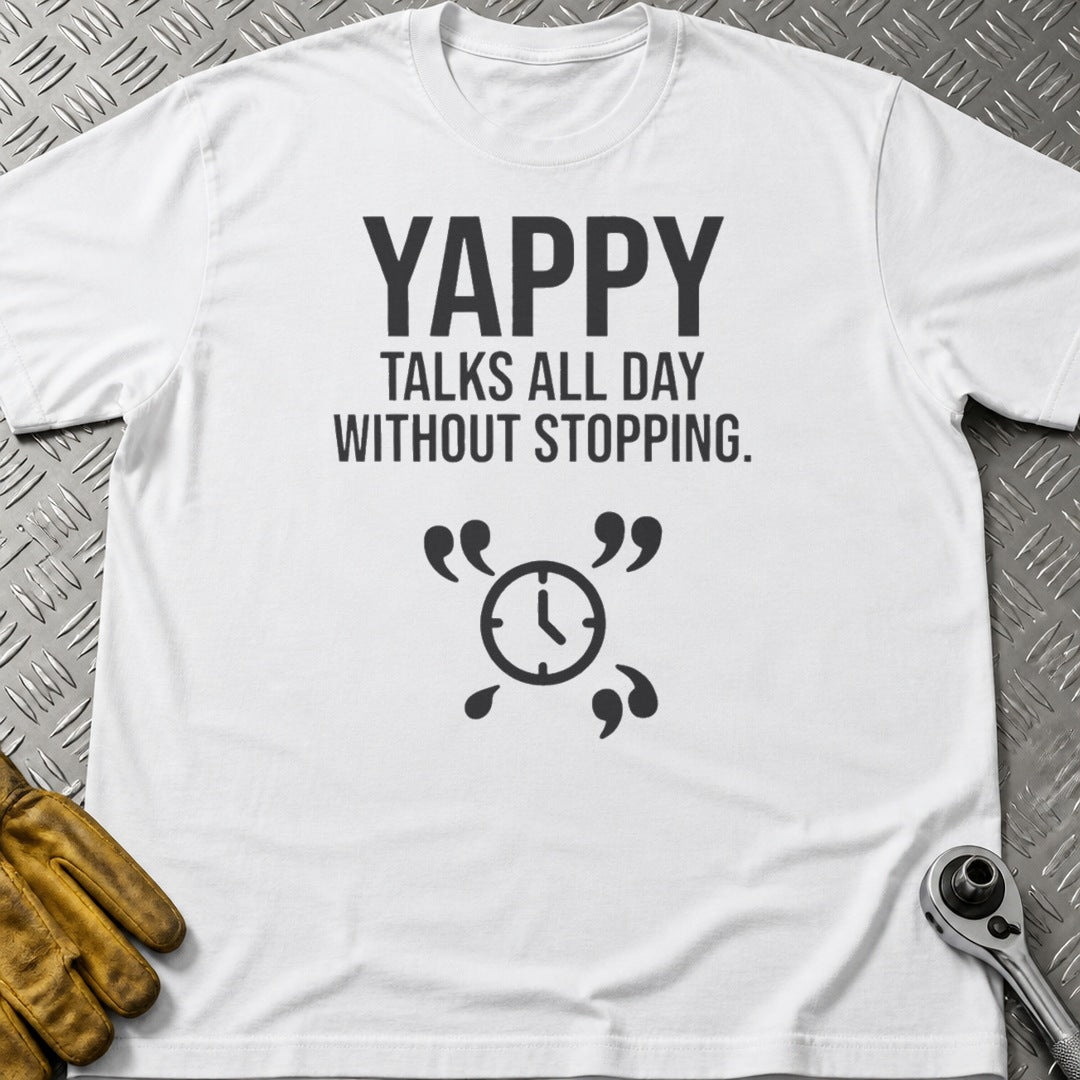 Yappy t-shirt flat lay