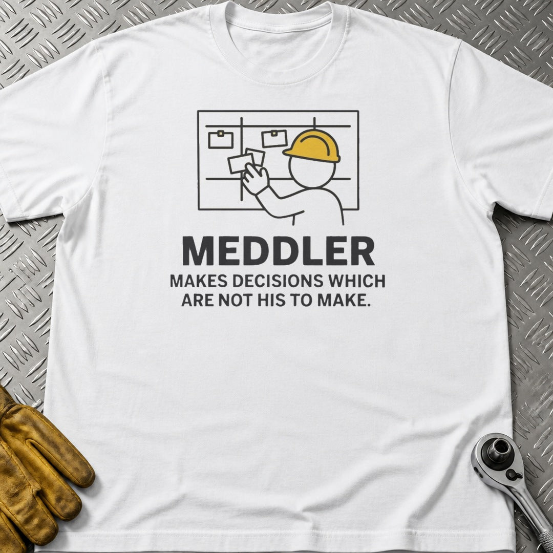 Meddler t-shirt flat lay
