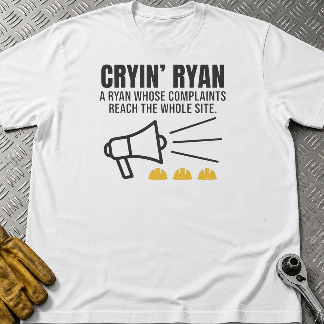 Crying Ryan t-shirt flat lay