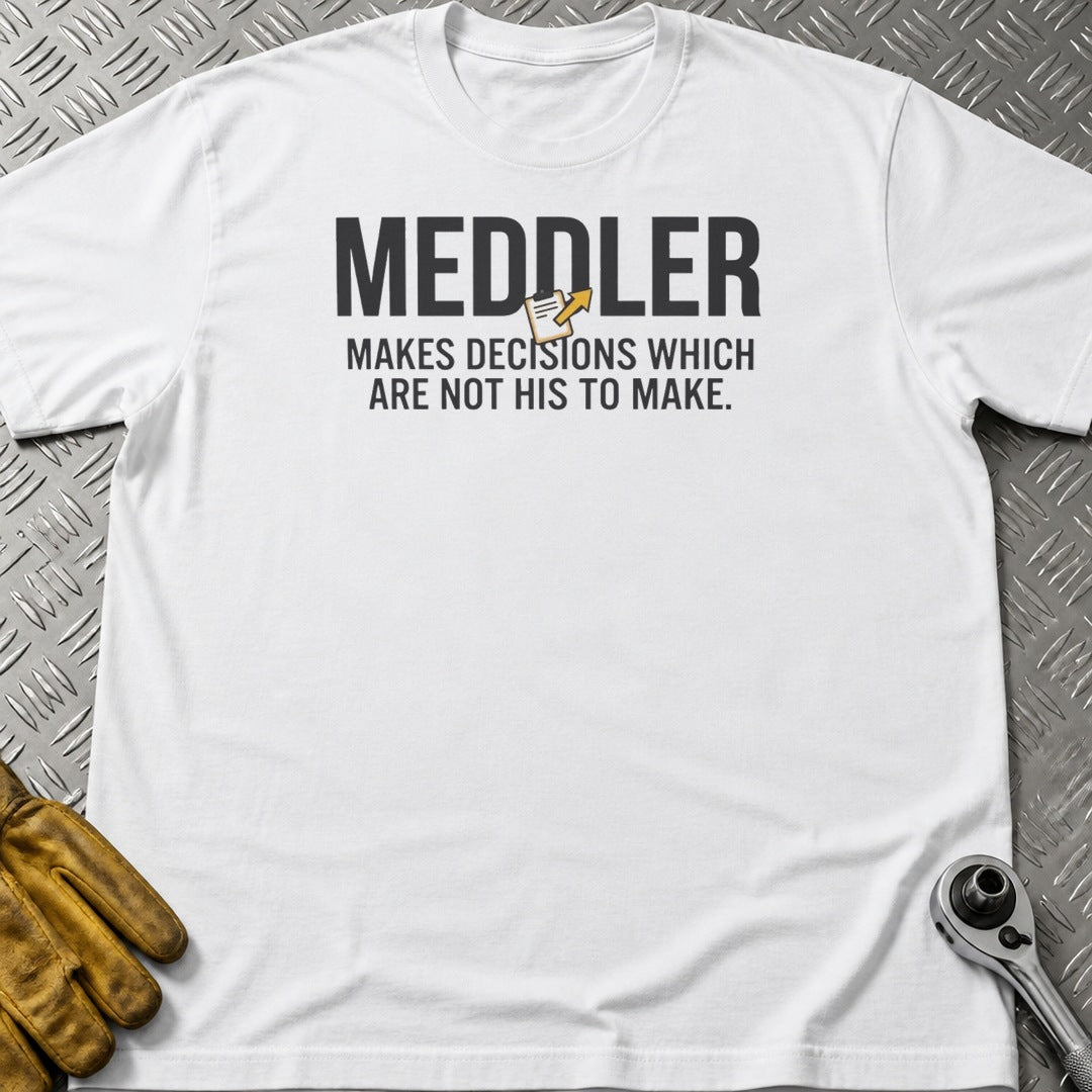 Meddler 2 t-shirt flat lay