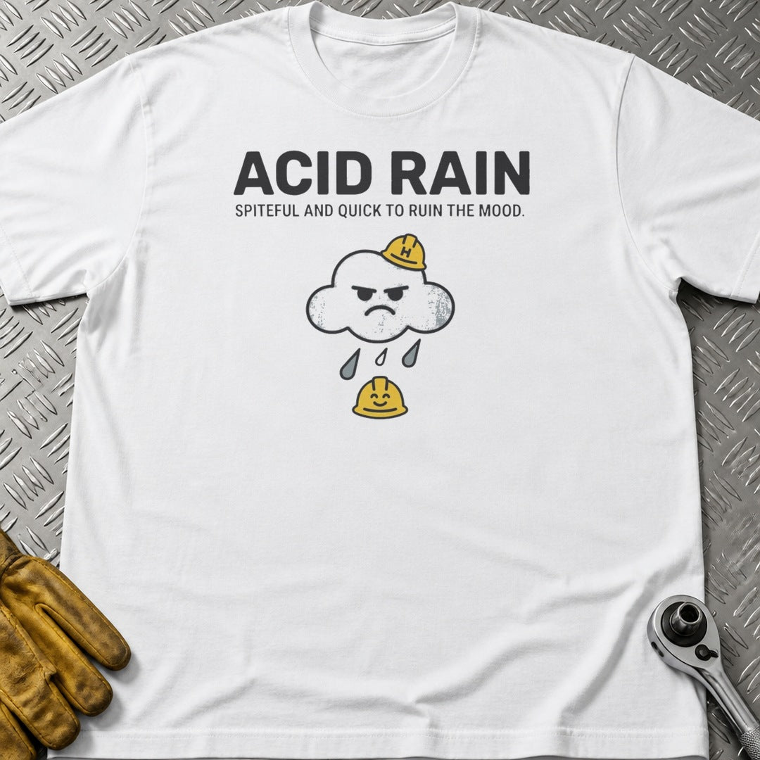 Acid Rain t-shirt flat lay