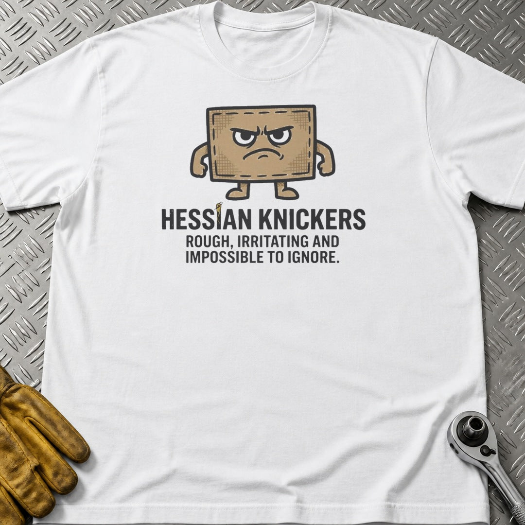 Hessian Knickers t-shirt flat lay