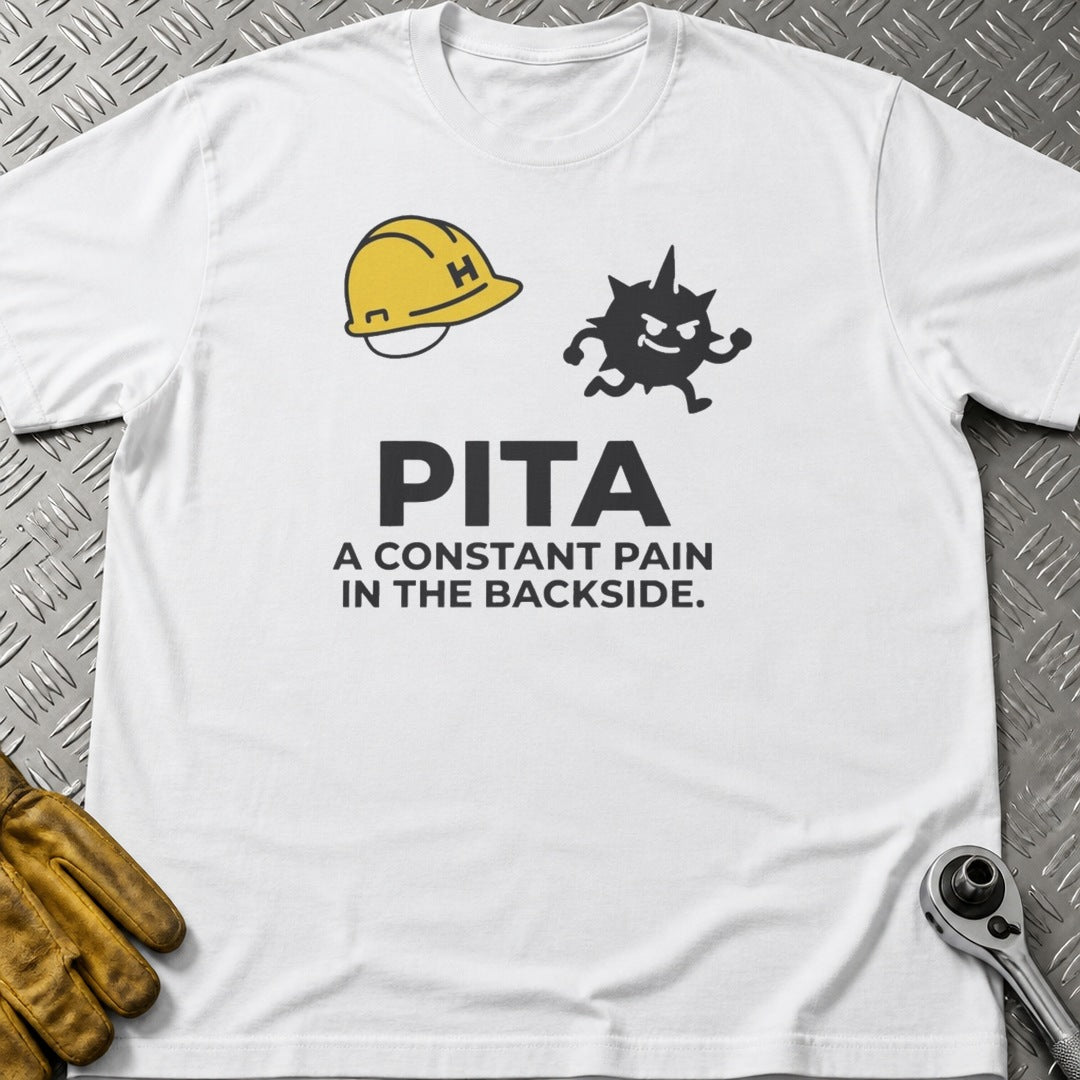 PITA t-shirt flat lay
