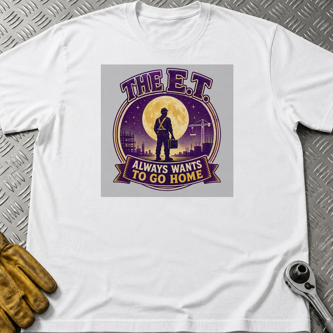 ET t-shirt flat lay