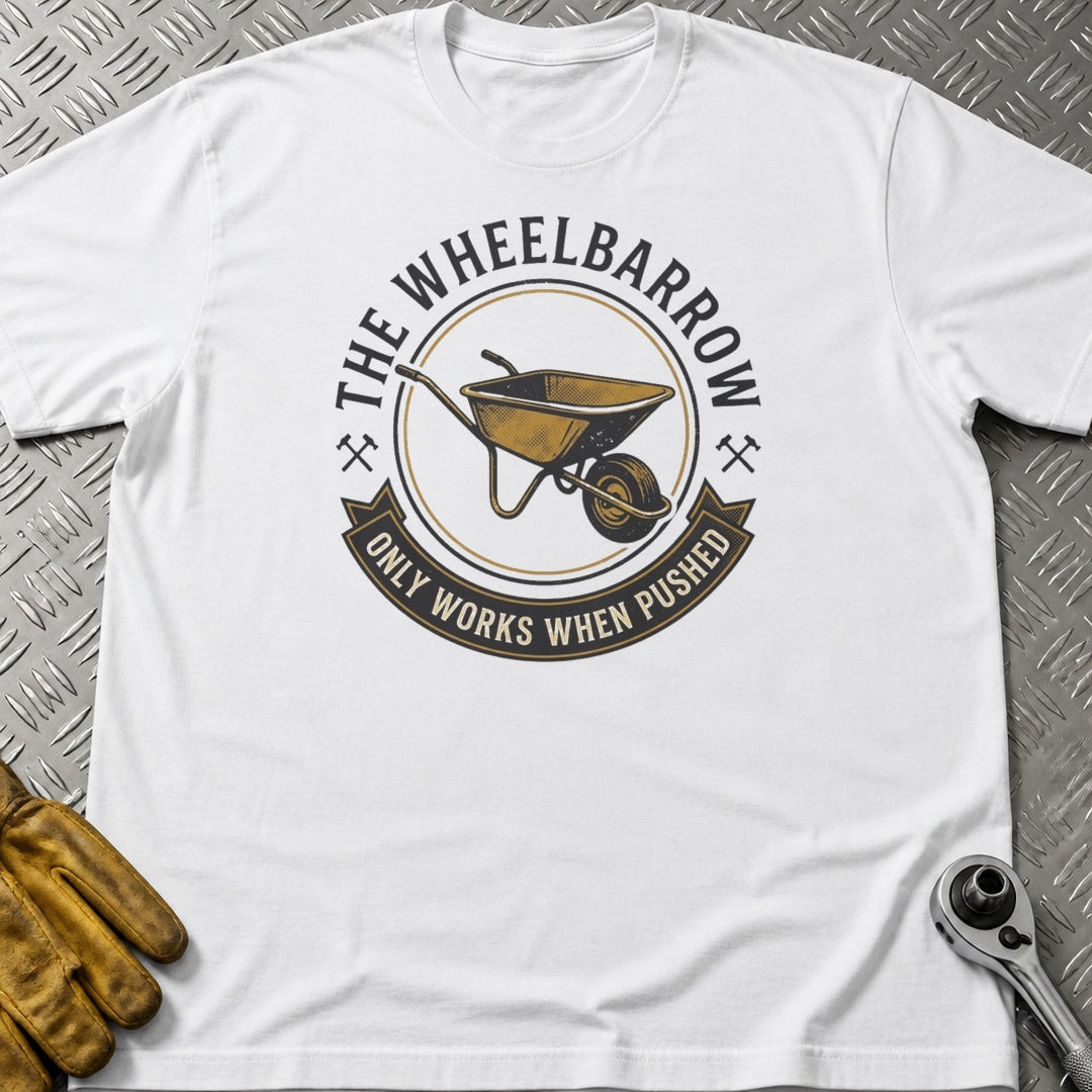 The Wheel t-shirt flat lay