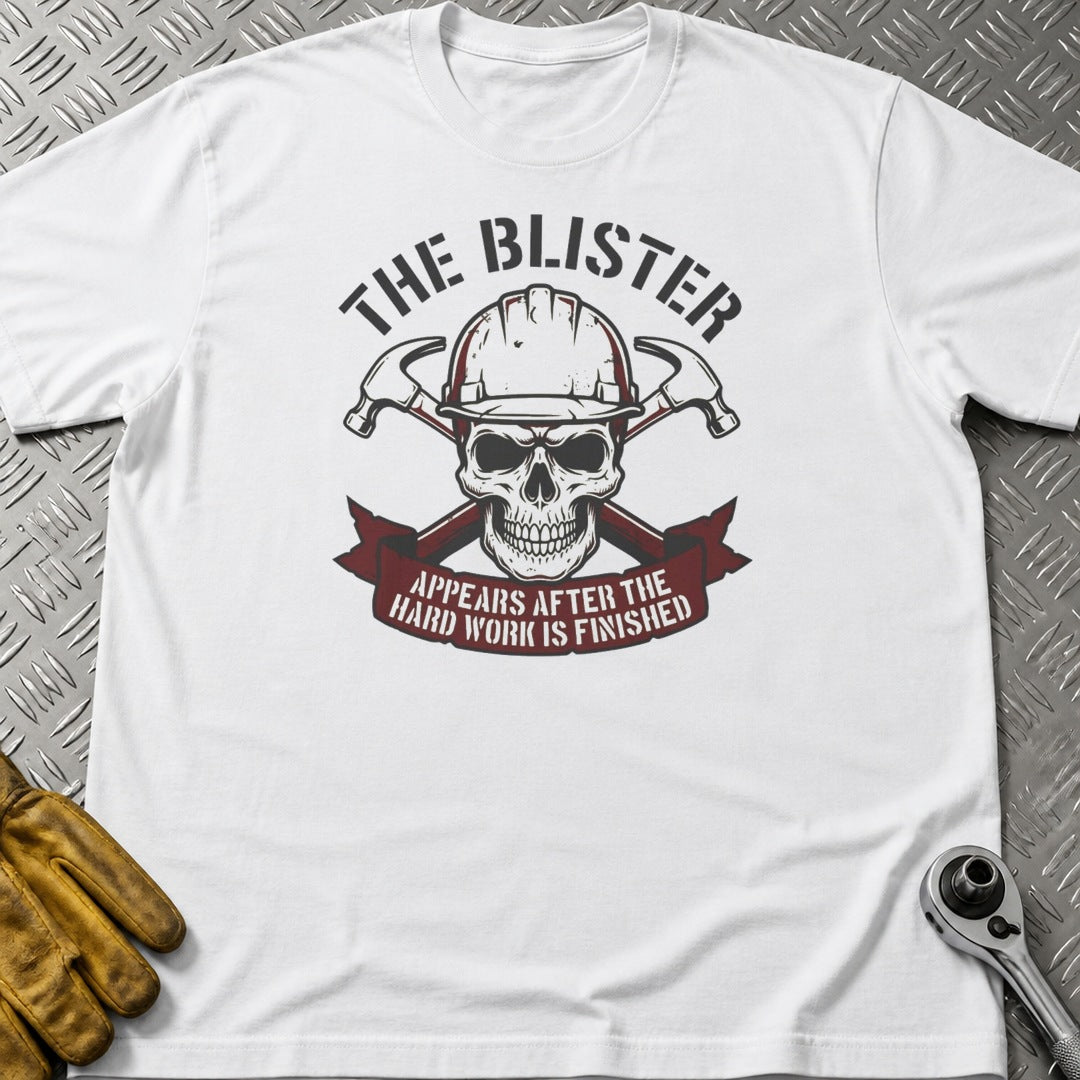 Blister t-shirt flat lay