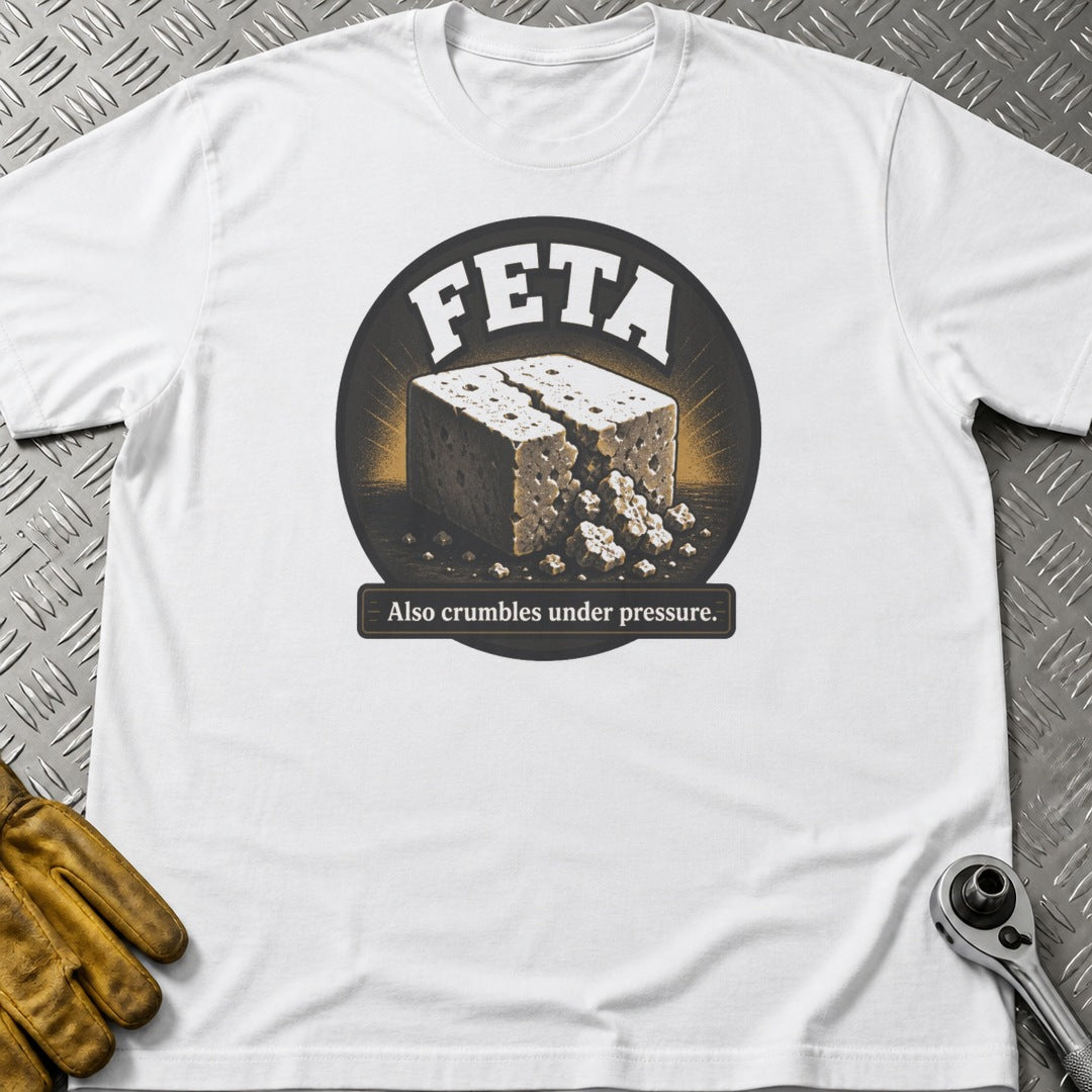 Feta t-shirt flat lay