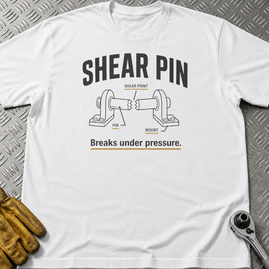 Shear Pin t-shirt flat lay