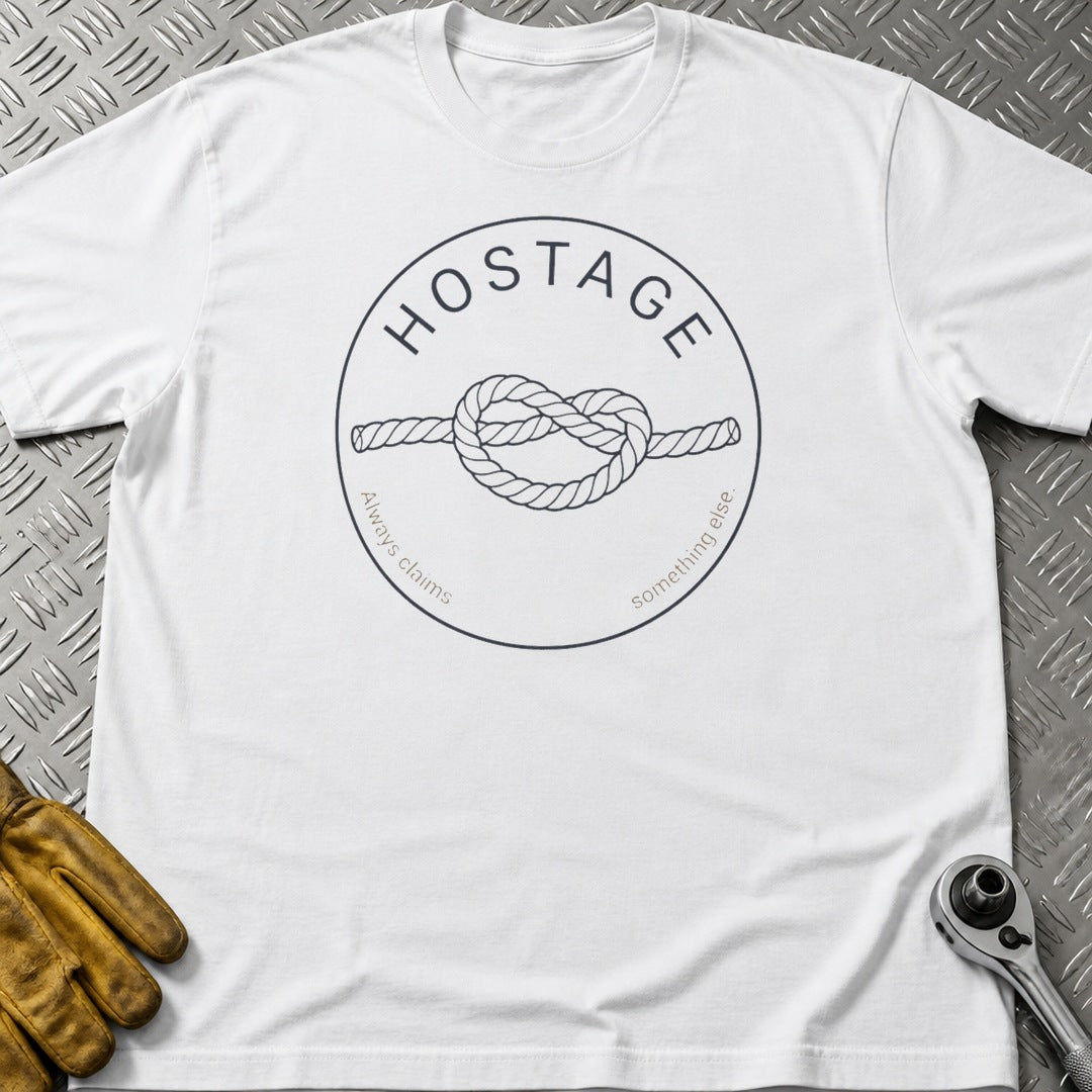 Hostage t-shirt flat lay