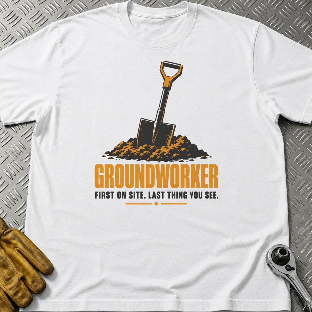 Groundworker t-shirt flat lay