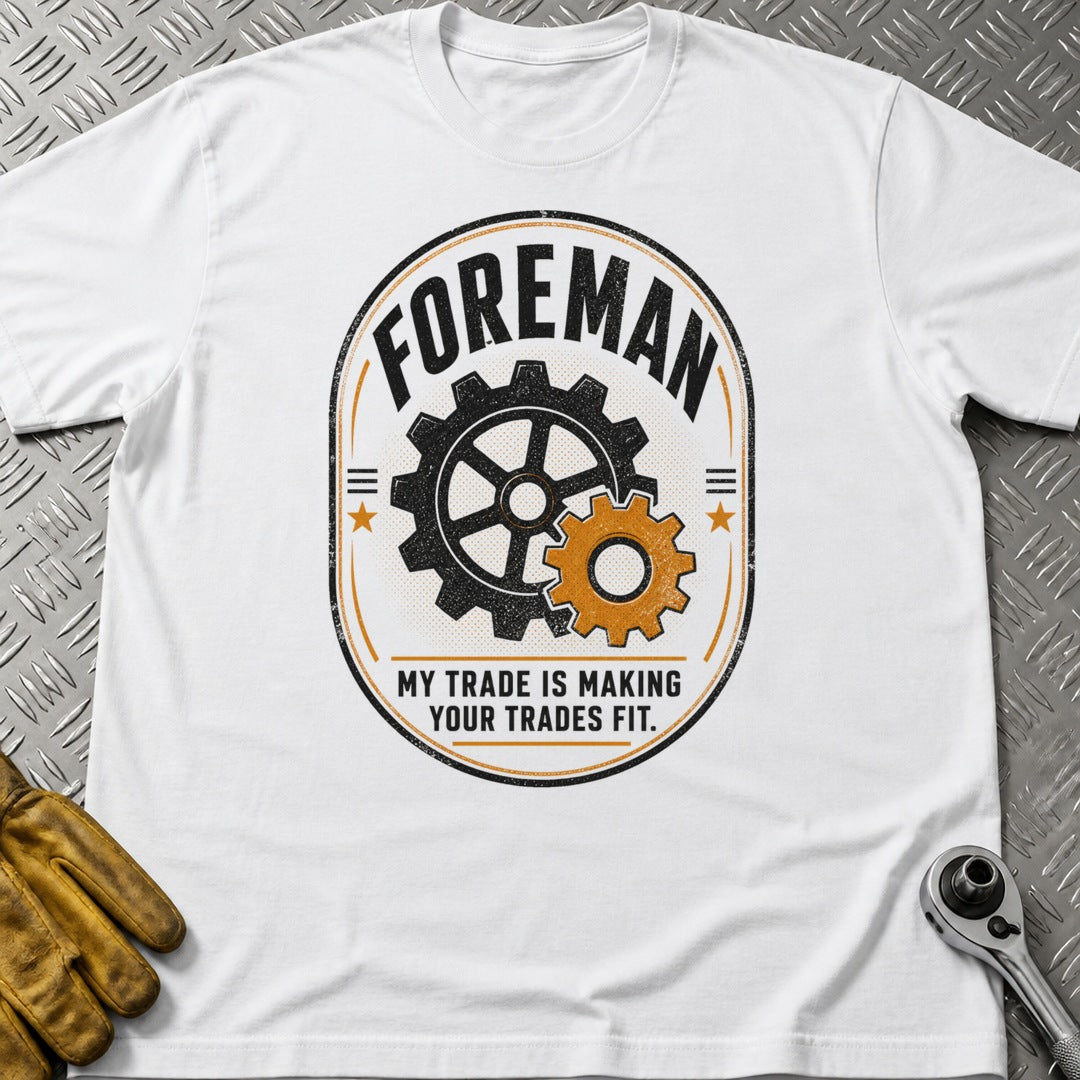 Foreman t-shirt flat lay