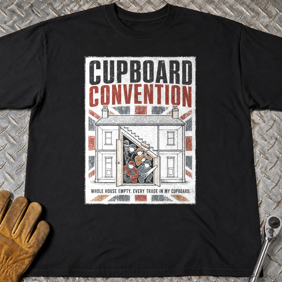 Cupboard Club t-shirt flat lay