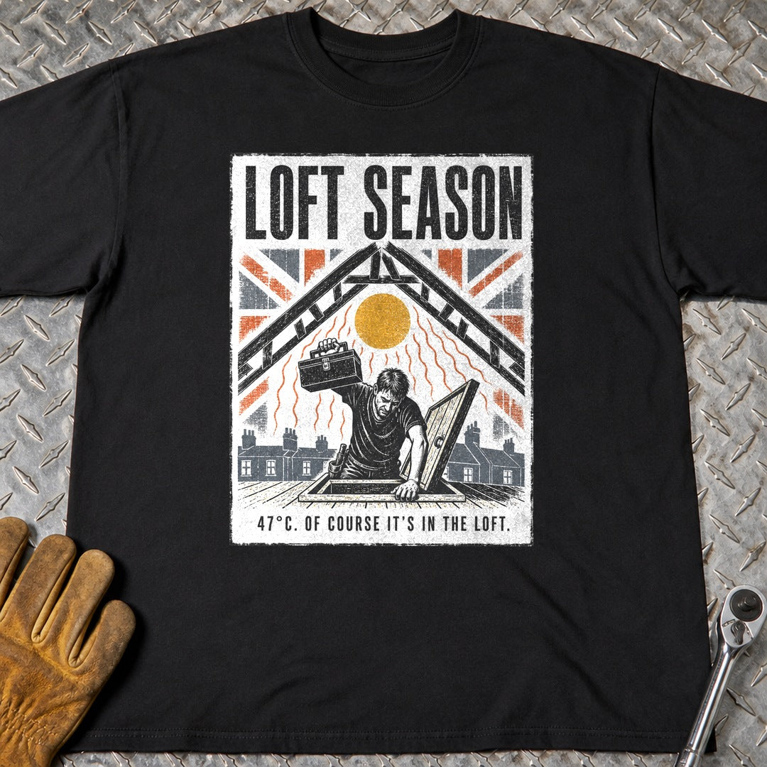 Loft Season t-shirt flat lay