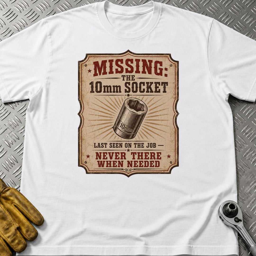 10mm Socket 4 t-shirt flat lay