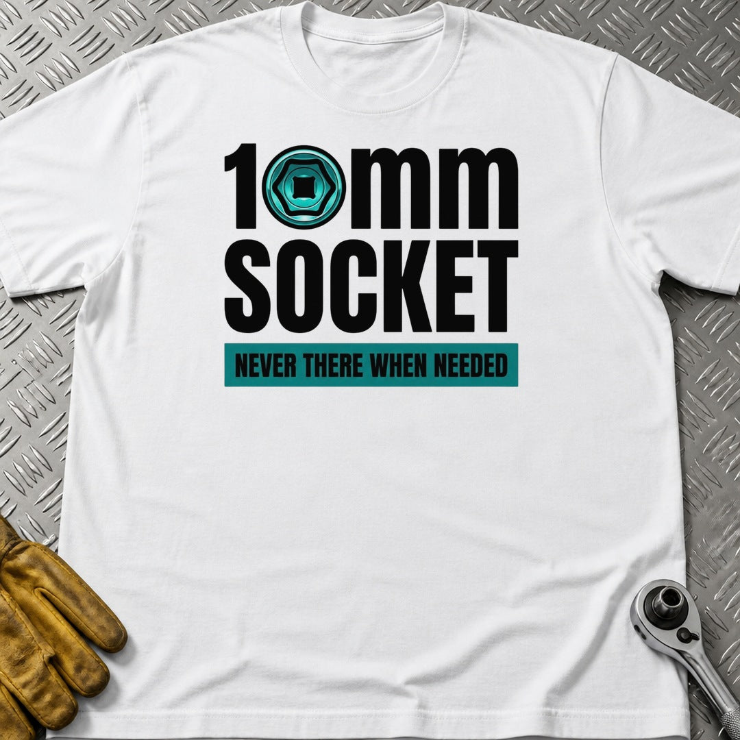 10mm Socket 2 t-shirt flat lay