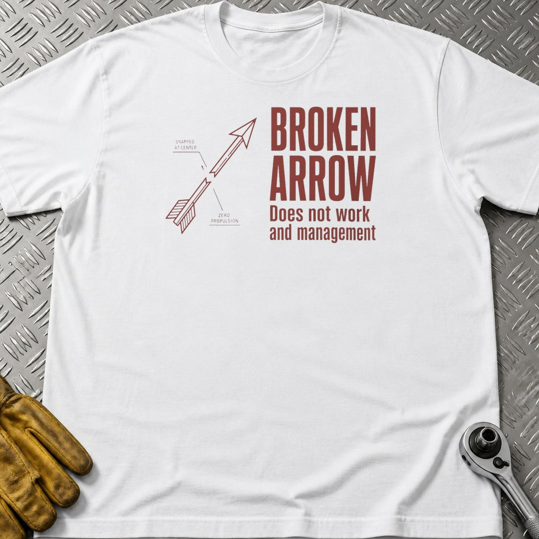 Broken Arrow t-shirt flat lay