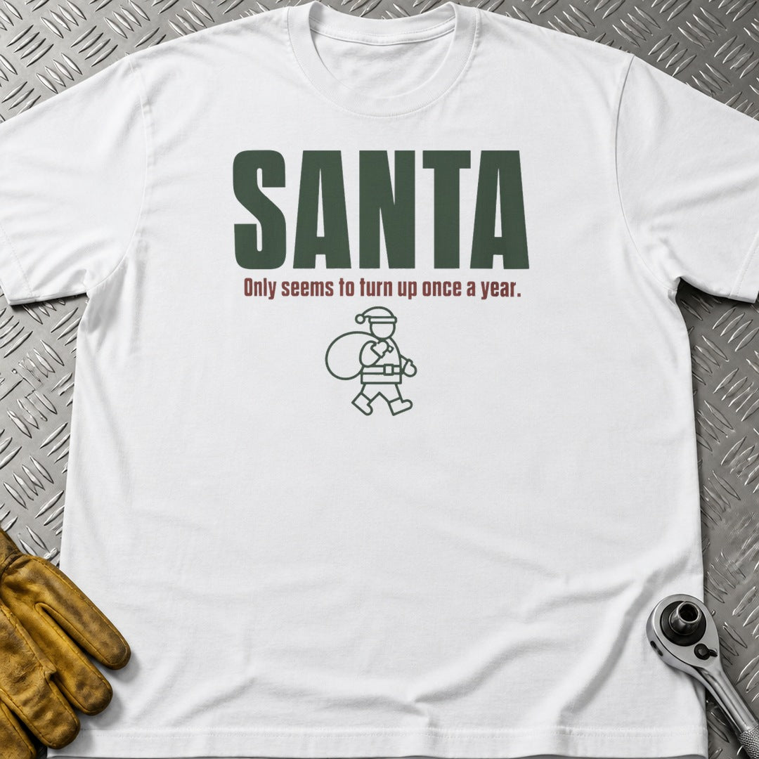 Santa t-shirt flat lay